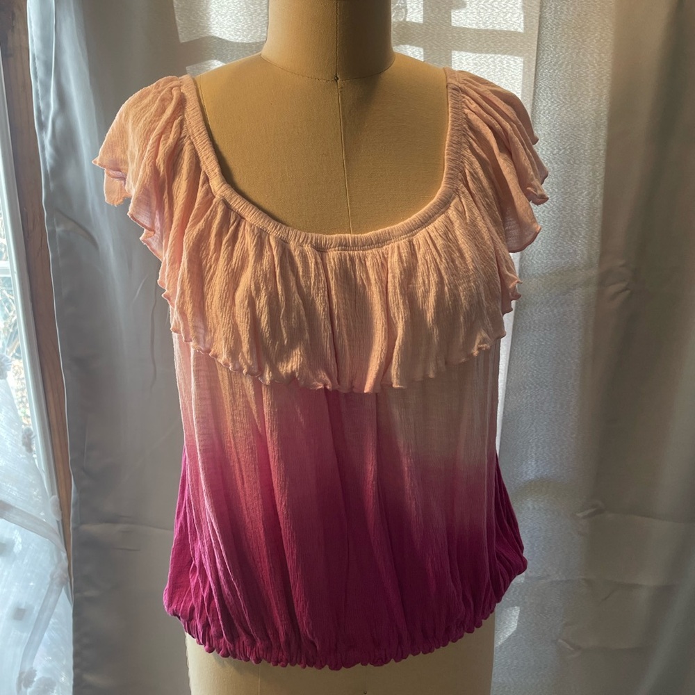 Free People Women’s Coro Lee Ombré Ruffled Tank Top